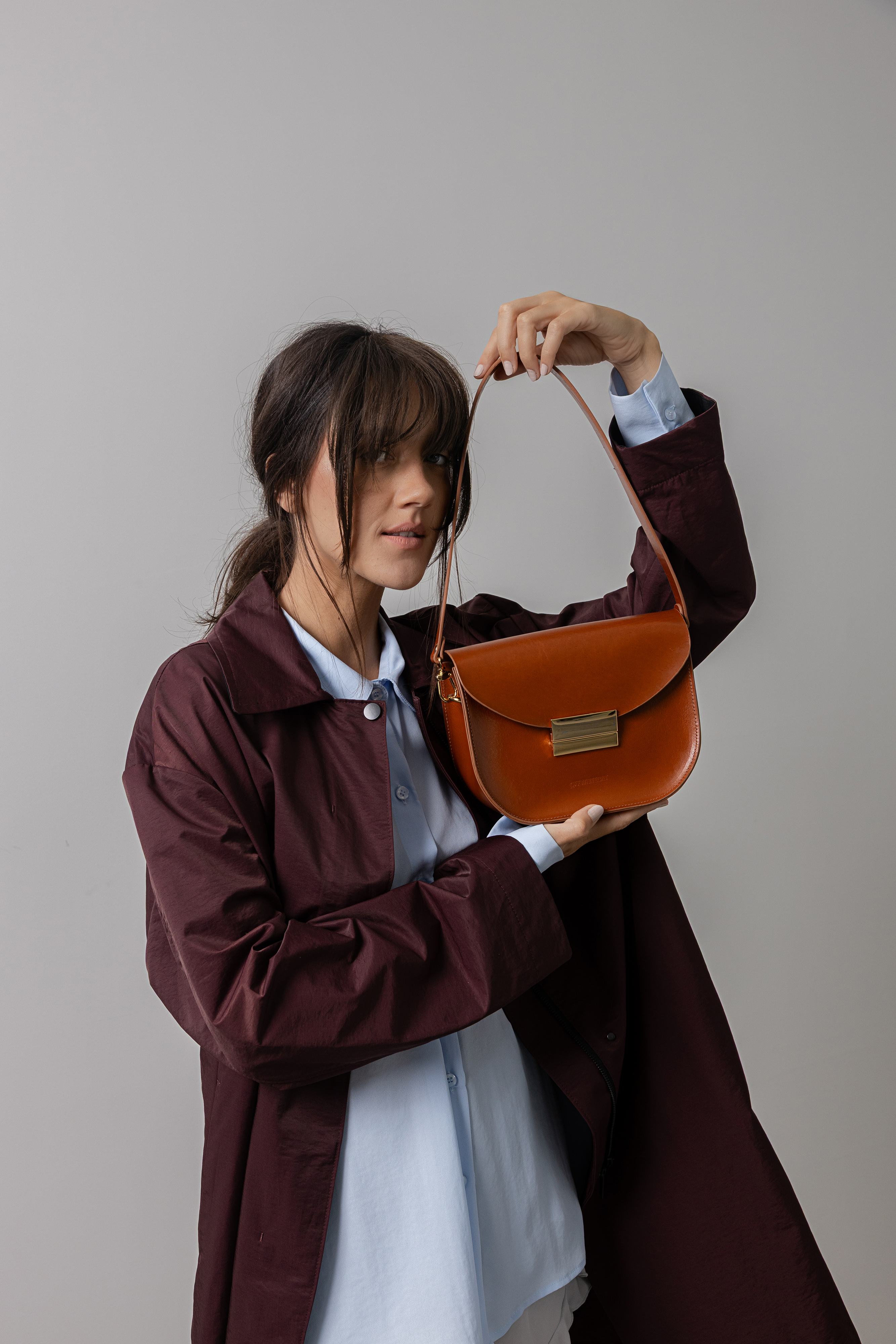Bolsa 'Vic' Couro - Rust