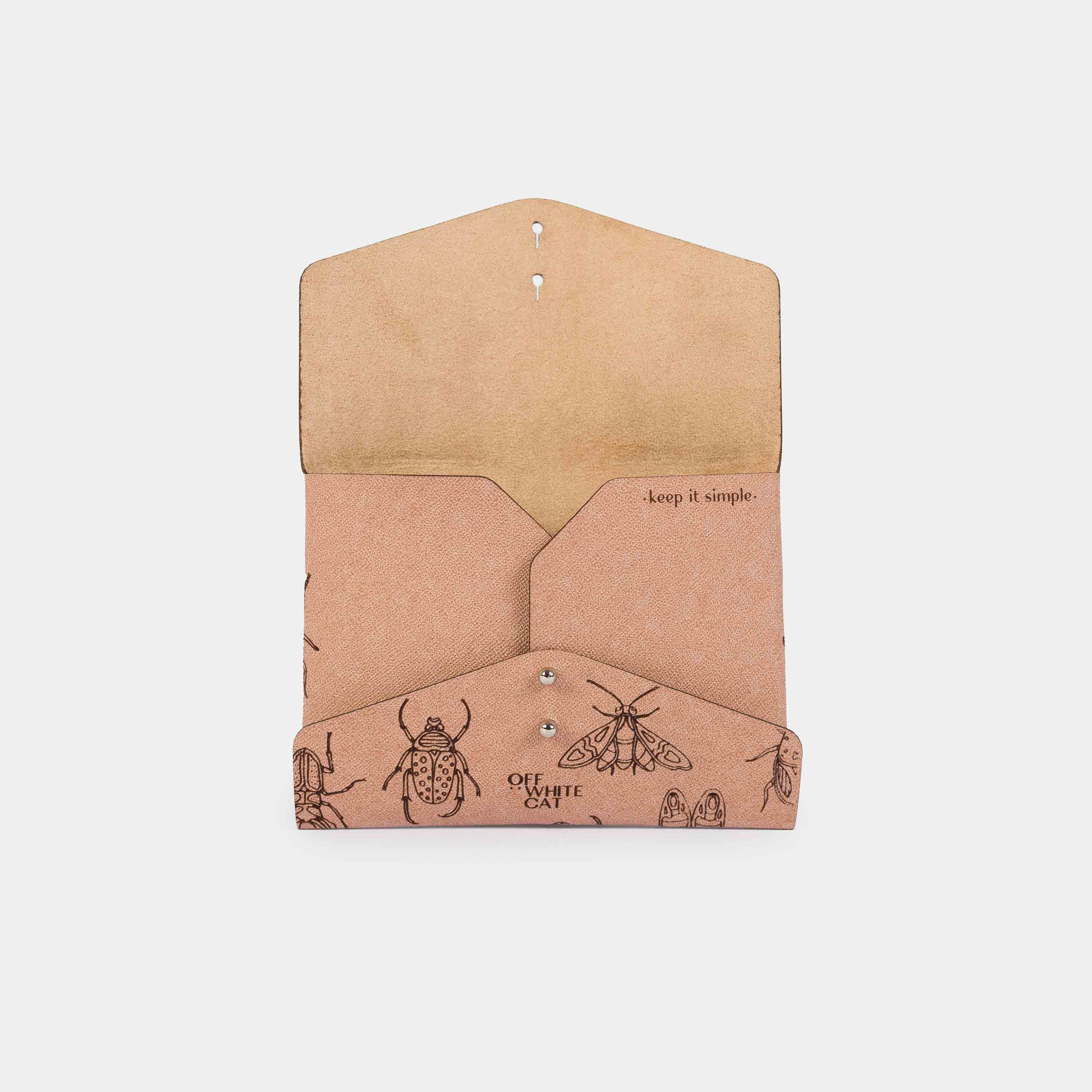 Carteira 'Lola' Blush-Off White Cat-