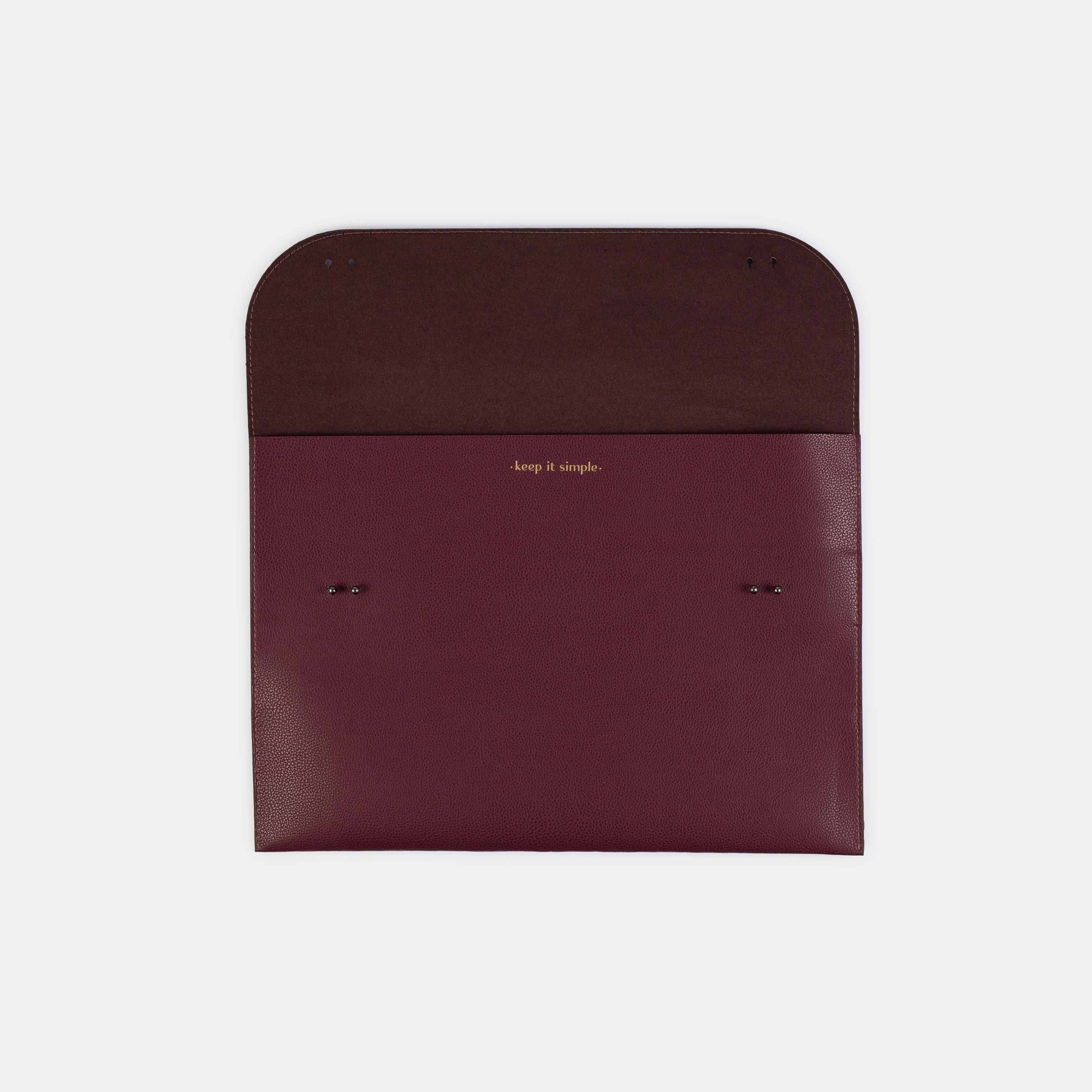Case Laptop 'Milo' Bordeaux-Off White Cat-