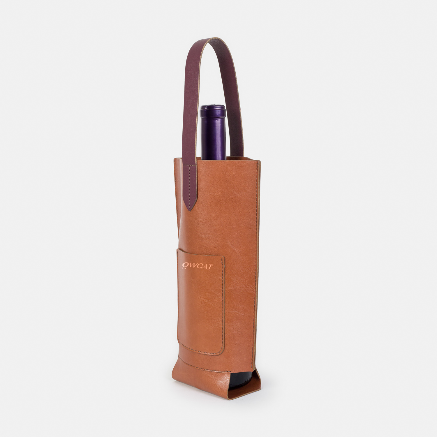 Porta Vinho Natural/Bordeaux-Off White Cat-