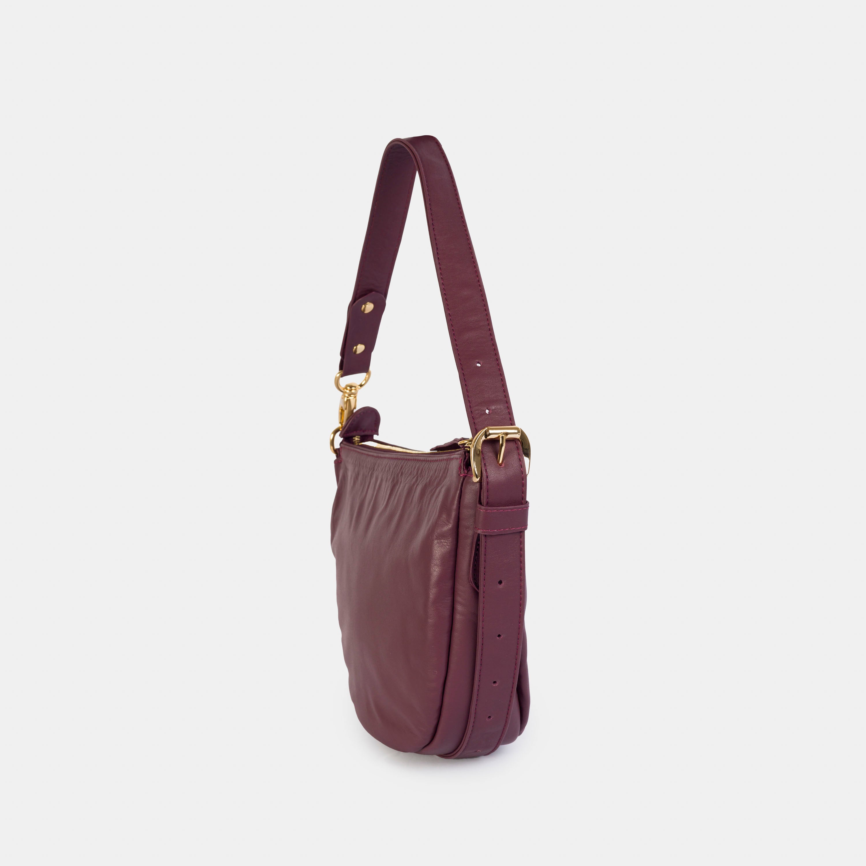 Bolsa 'Mini Zoe' Couro - Bordeaux