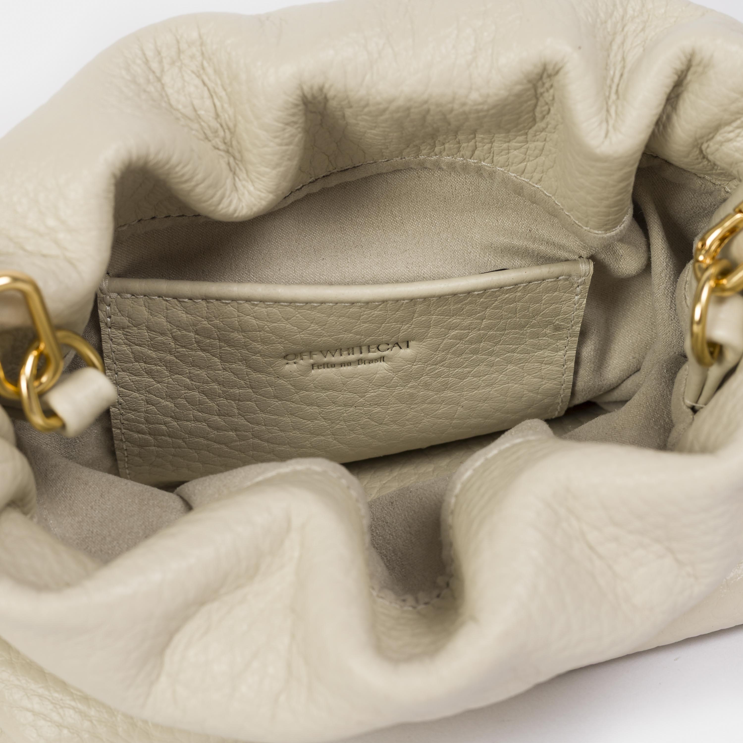 Bolsa 'Mitza' Couro - Off White