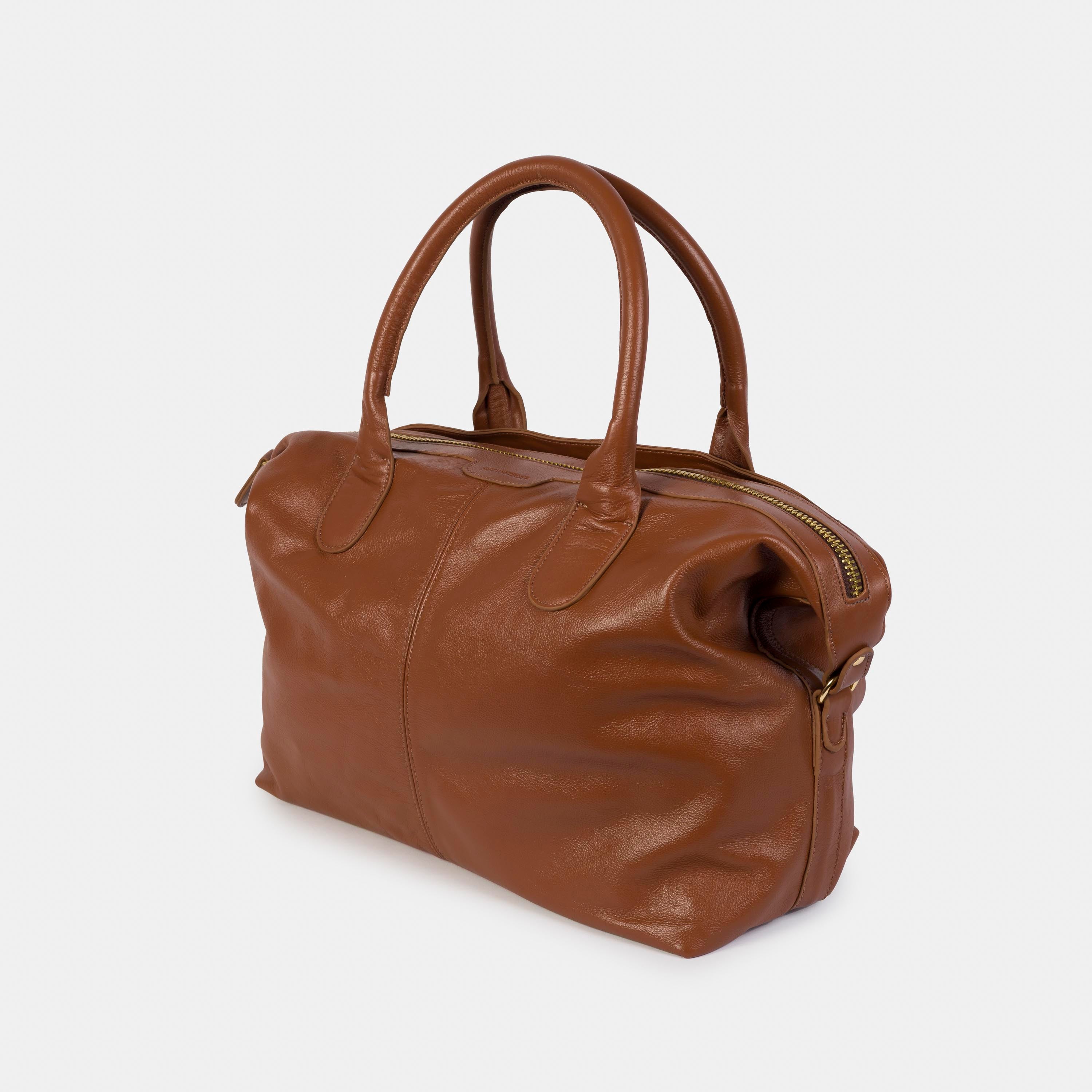 Bolsa 'Oslo' Couro Camel