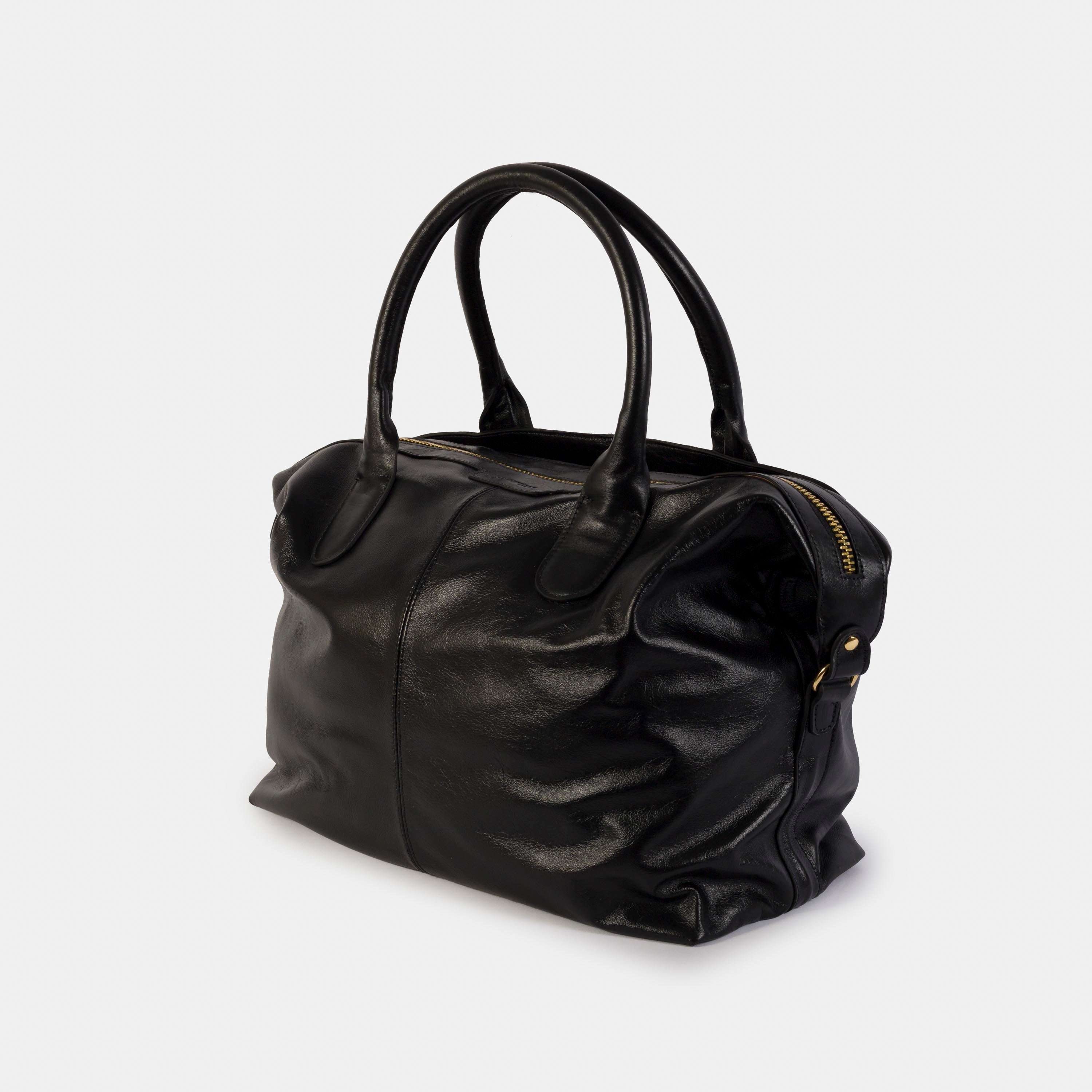 Bolsa 'Oslo' Couro Black