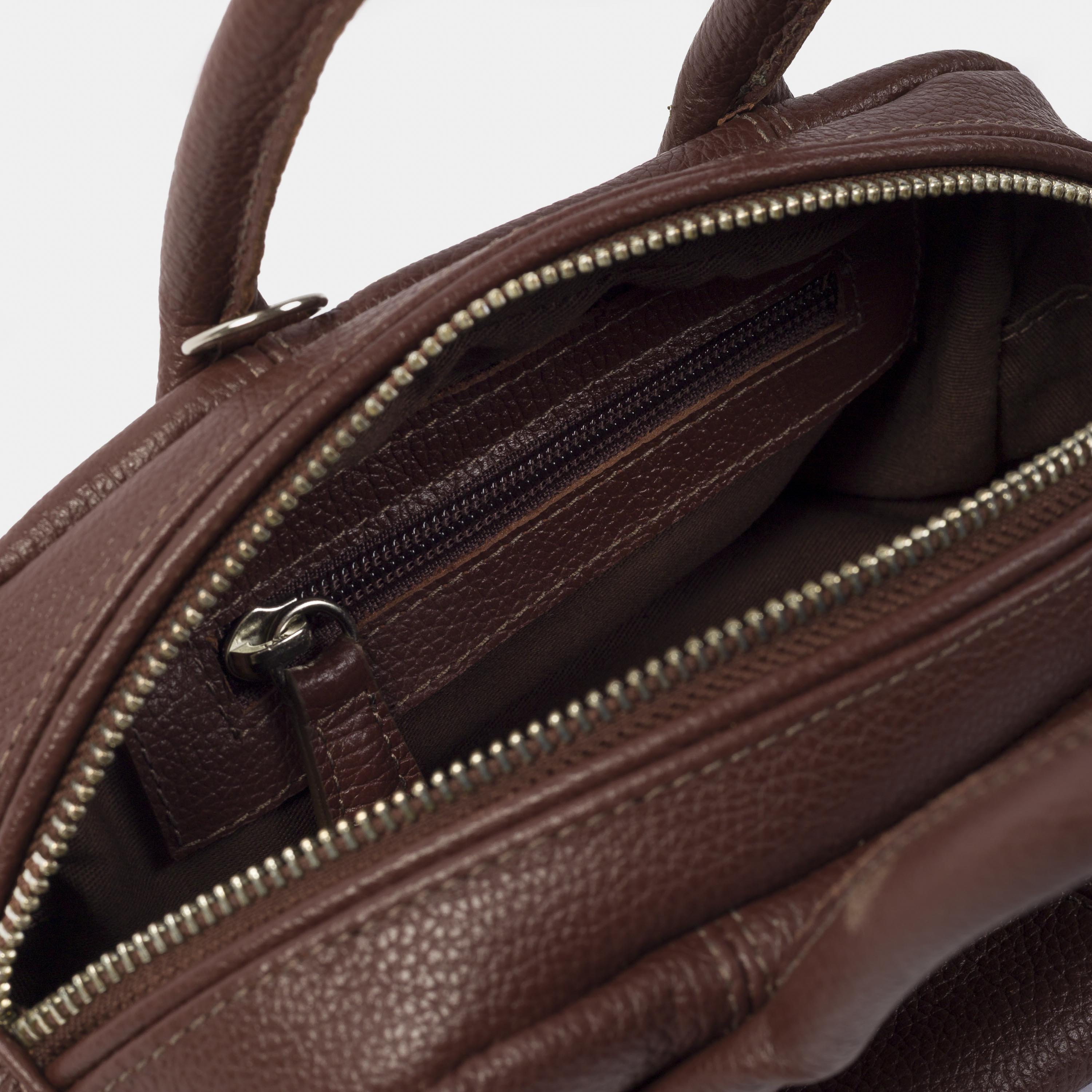 Bolsa 'Mini Suki' Couro Brandy