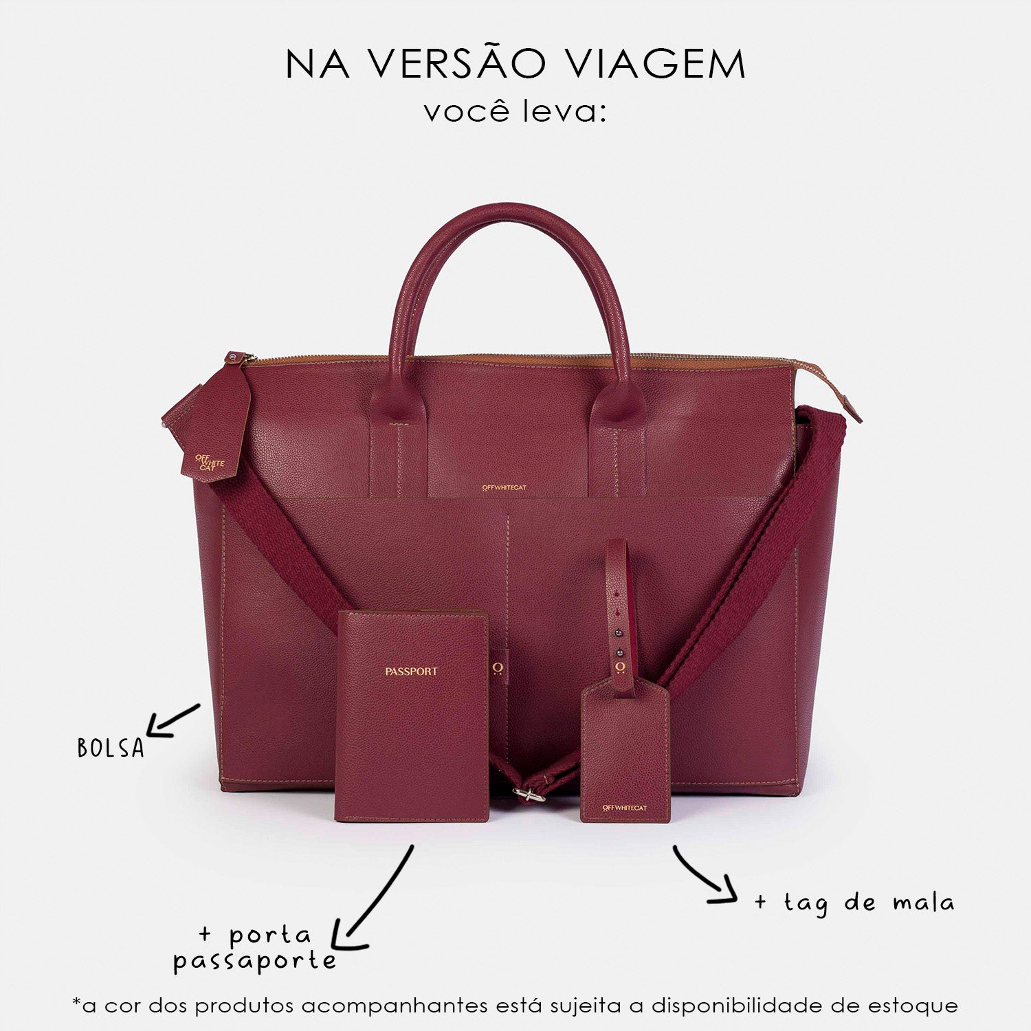 Bolsa 'Juno' Bordeaux