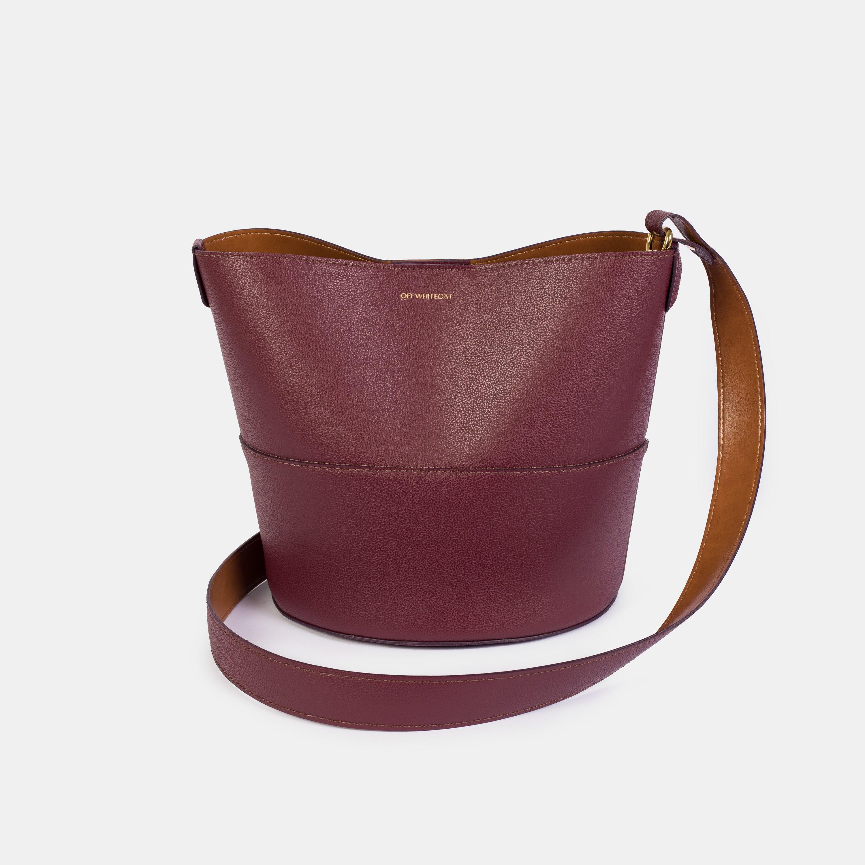 Bolsa 'Flora' Bordeaux-Off White Cat-Bolsa