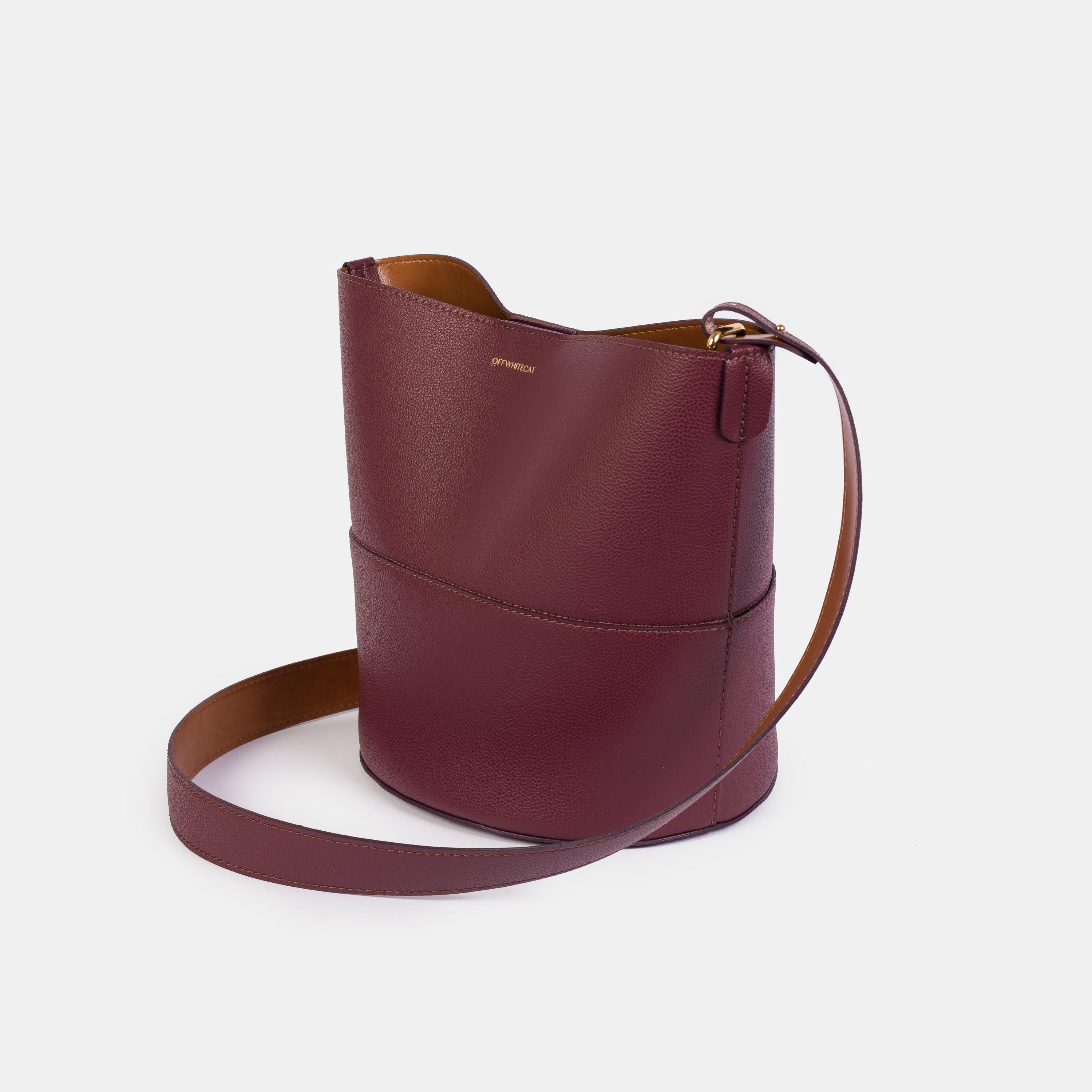 Bolsa 'Flora' Bordeaux-Off White Cat-Bolsa