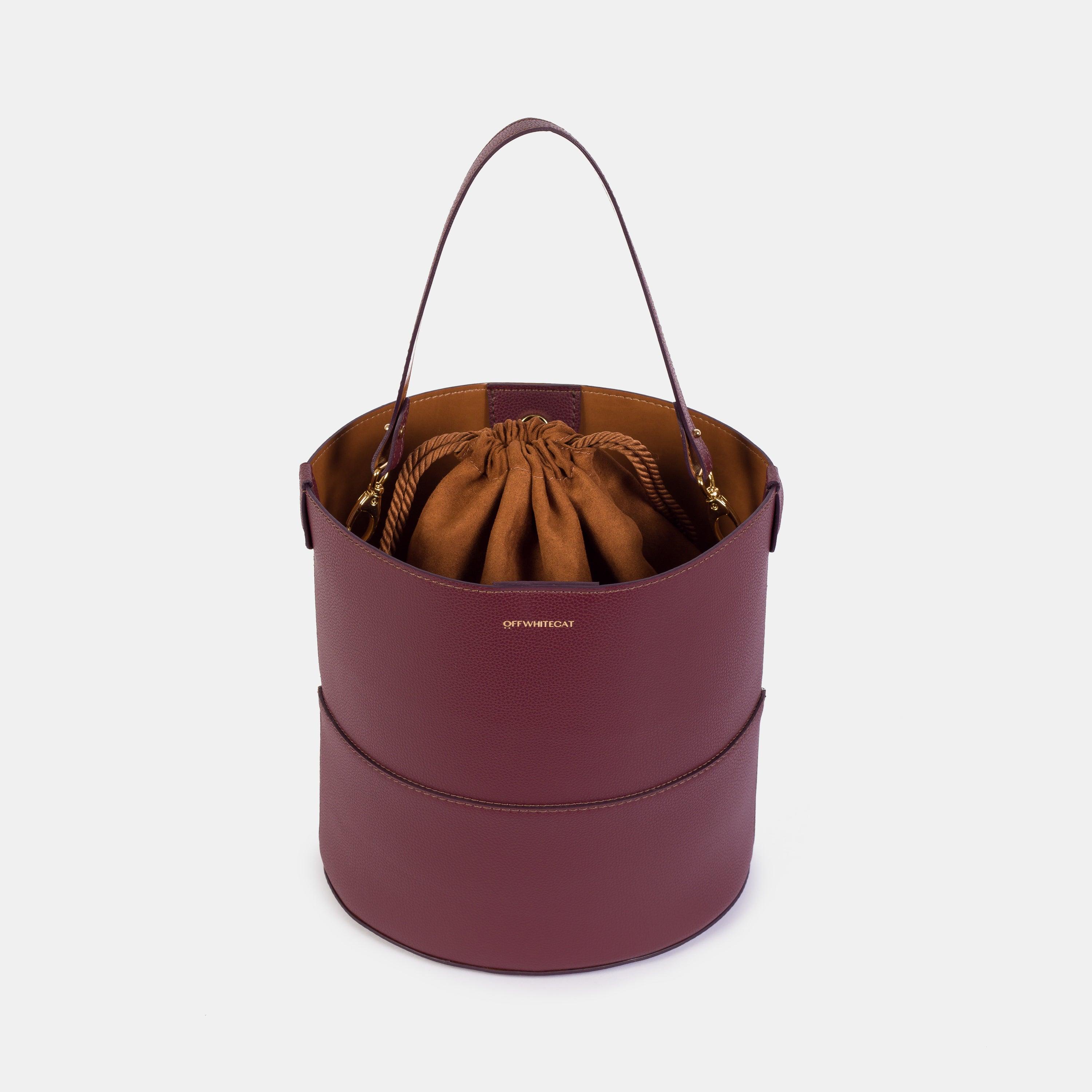 Bolsa 'Flora' Bordeaux-Off White Cat-Bolsa