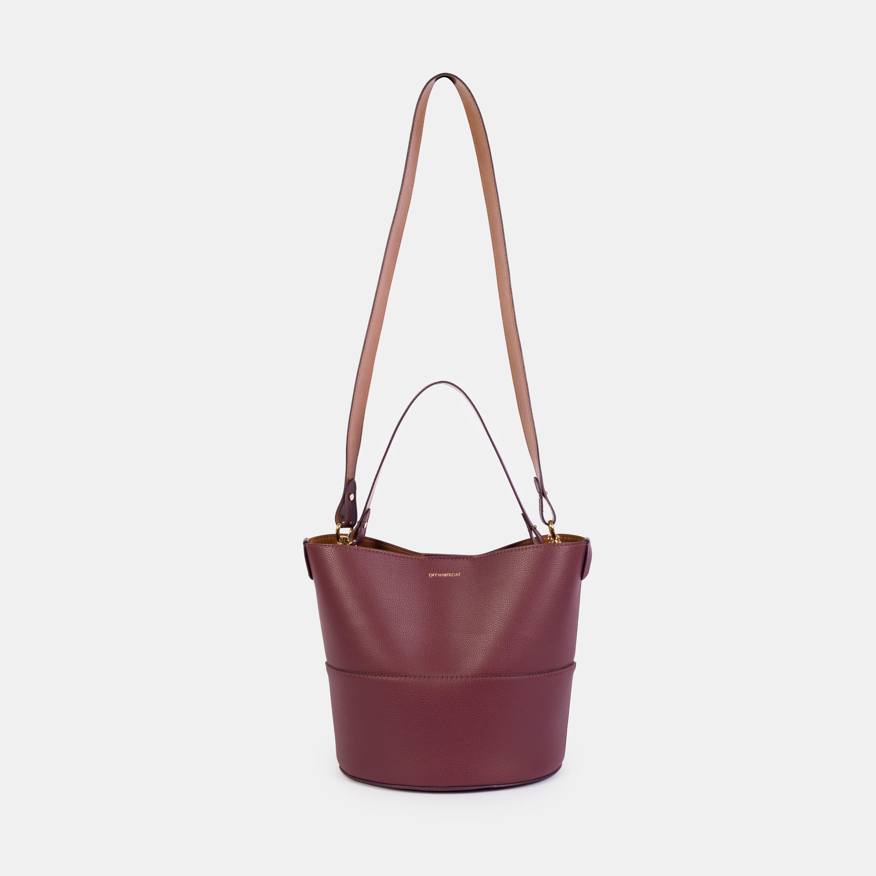 Bolsa 'Flora' Bordeaux-Off White Cat-Bolsa