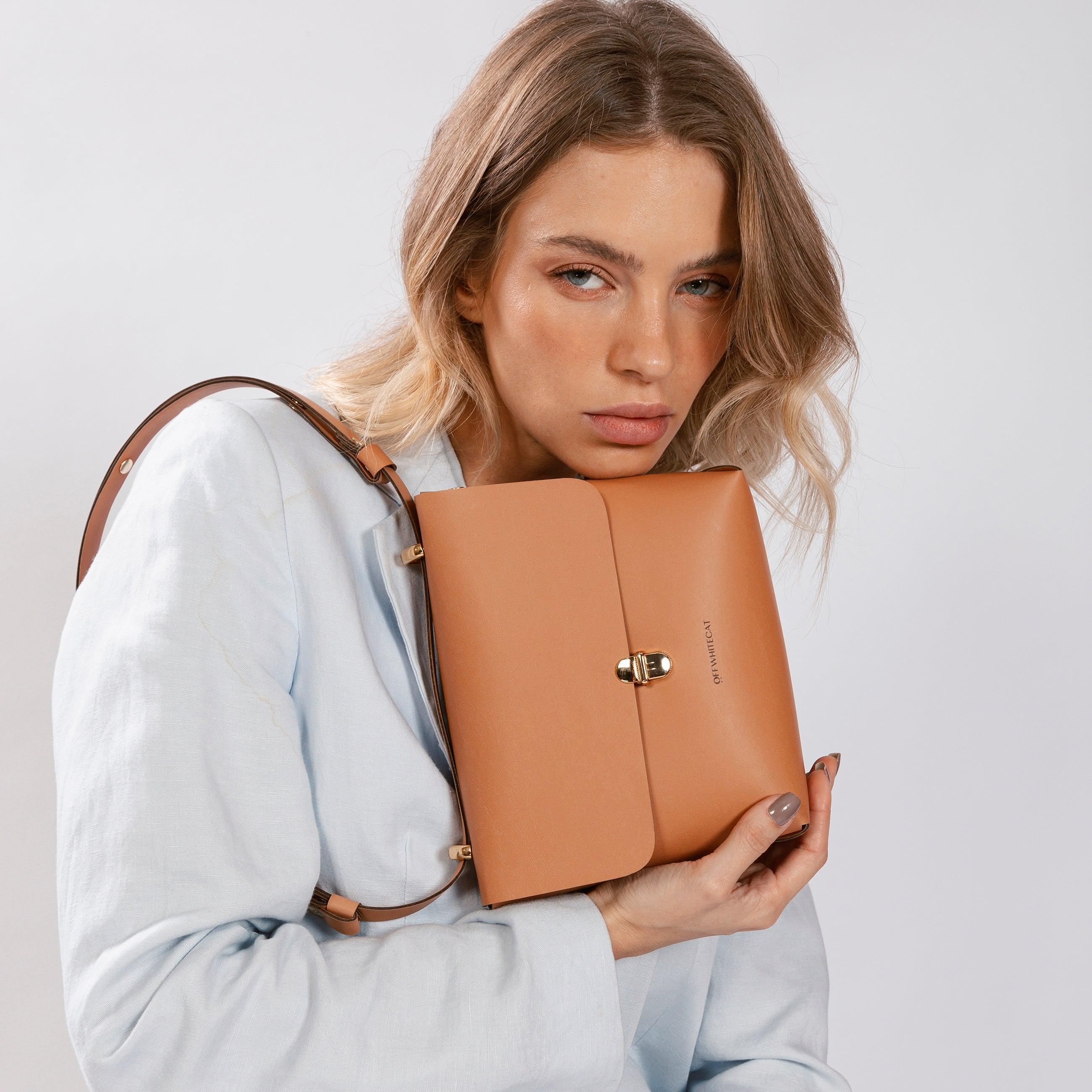 Bolsa 'Lui' Peach-Off White Cat-Bolsa