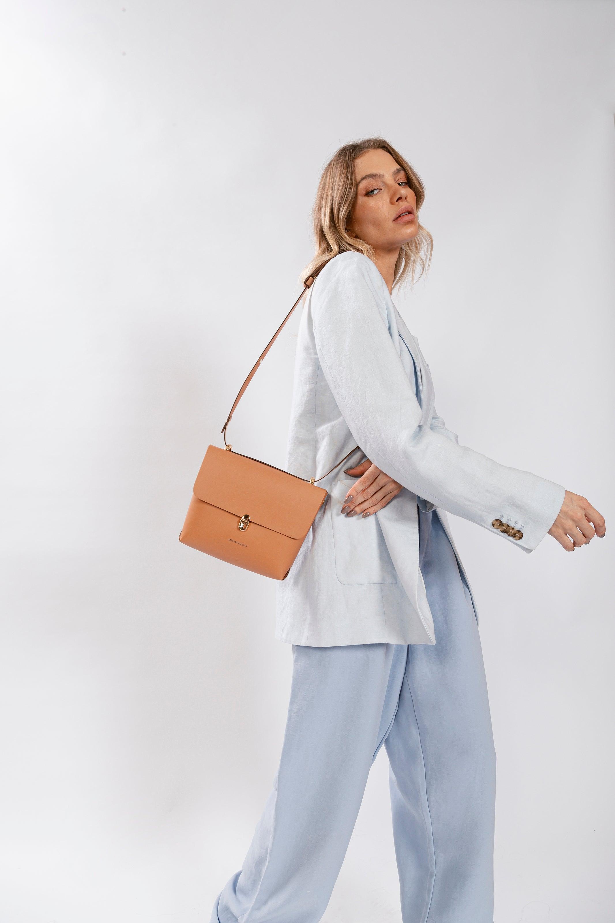 Bolsa 'Lui' Peach-Off White Cat-Bolsa