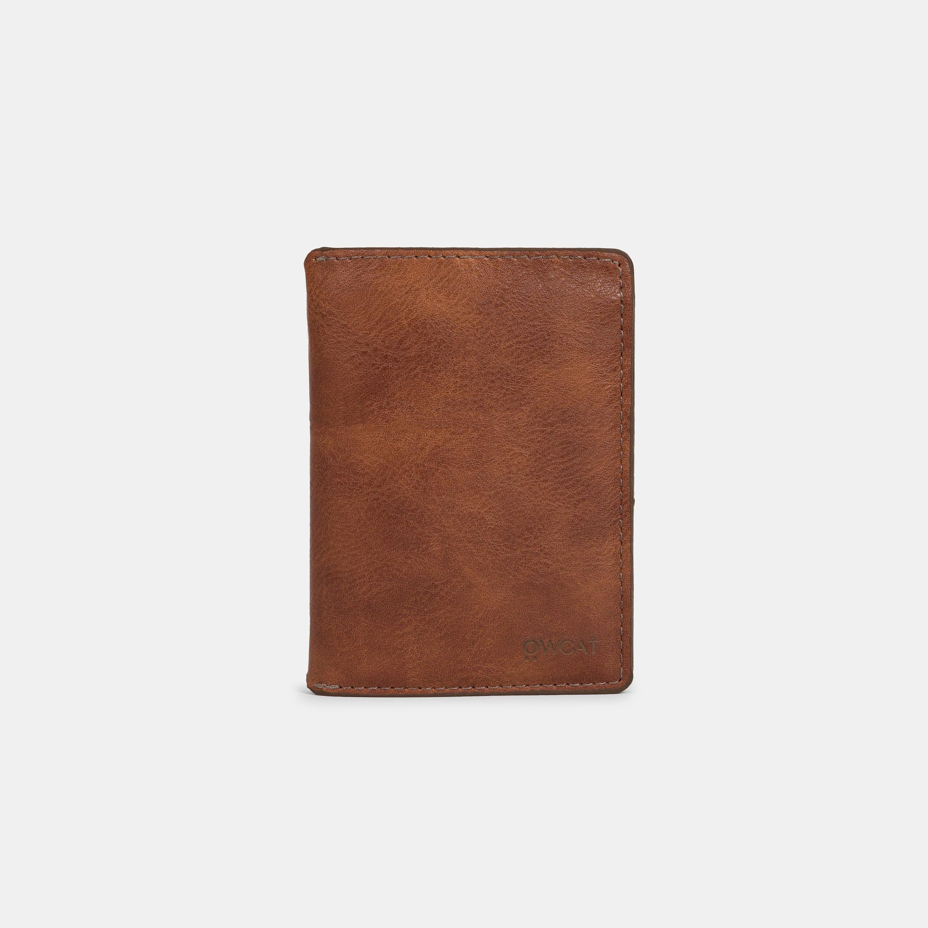 Carteira 'Canário' Brown-Off White Cat-