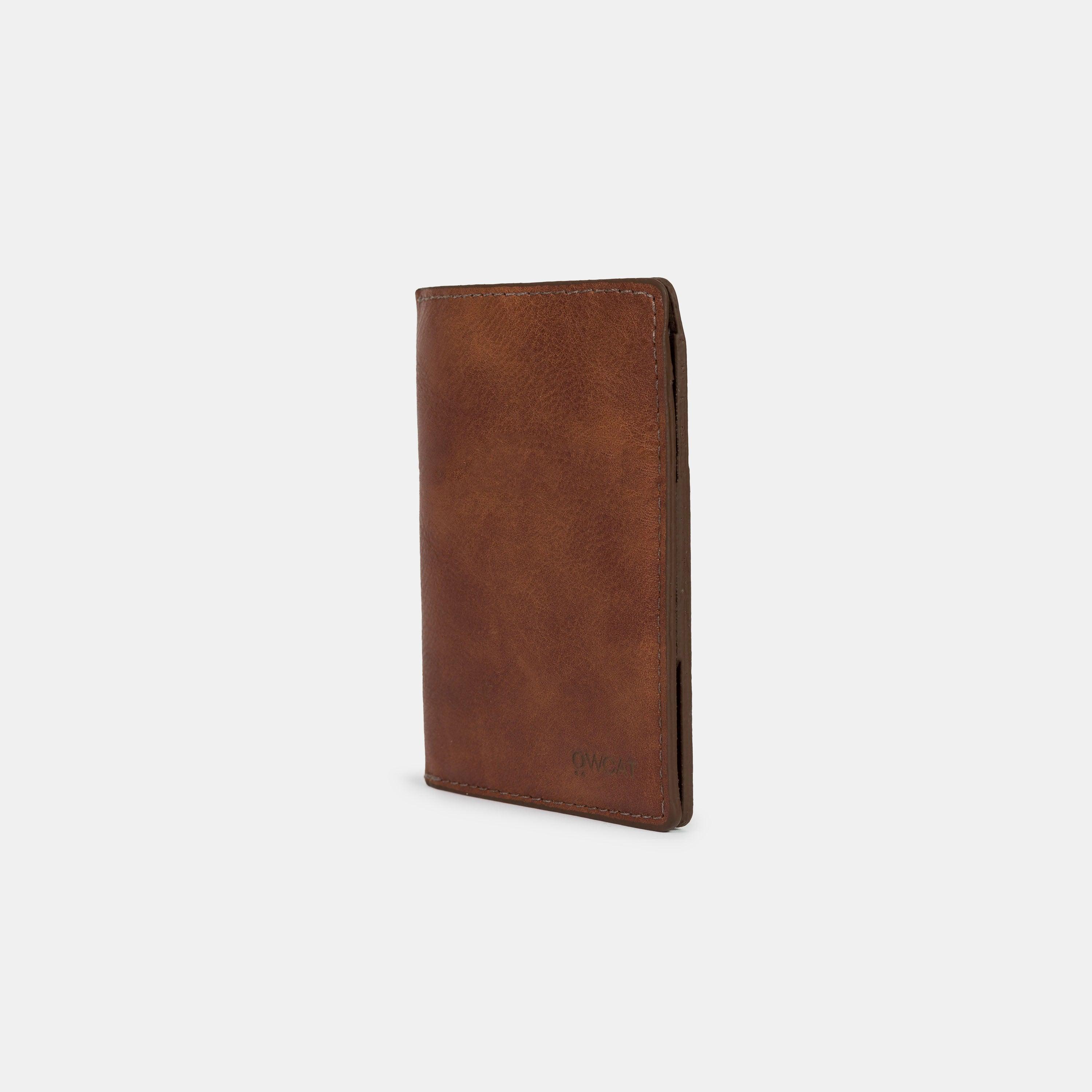 Carteira 'Canário' Brown-Off White Cat-