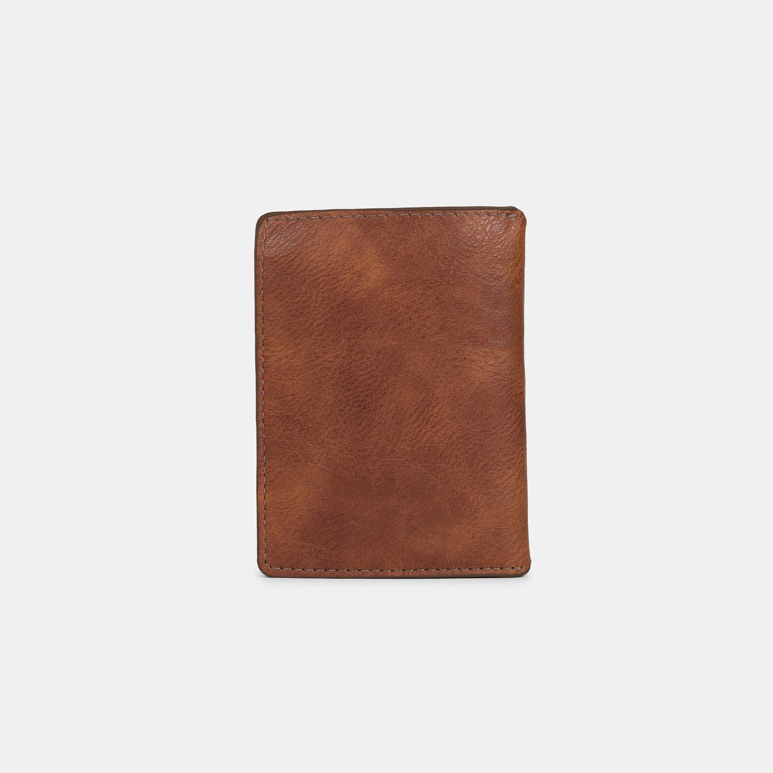 Carteira 'Canário' Brown-Off White Cat-