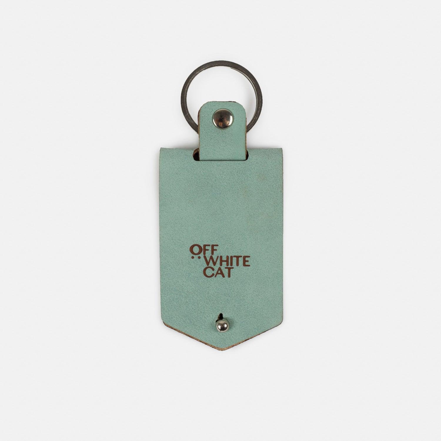 Chaveiro 'Foto' Mint-Off White Cat-