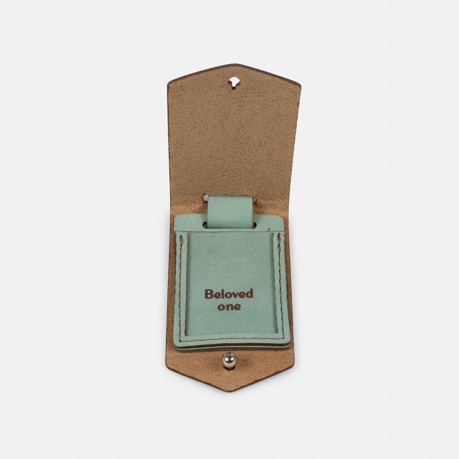 Chaveiro 'Foto' Mint-Off White Cat-