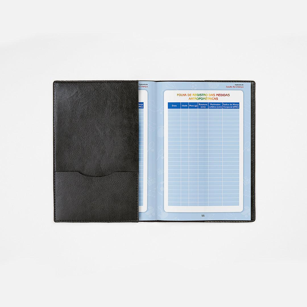 Capa Caderneta de Saúde 'Juno' Black-Off White Cat-