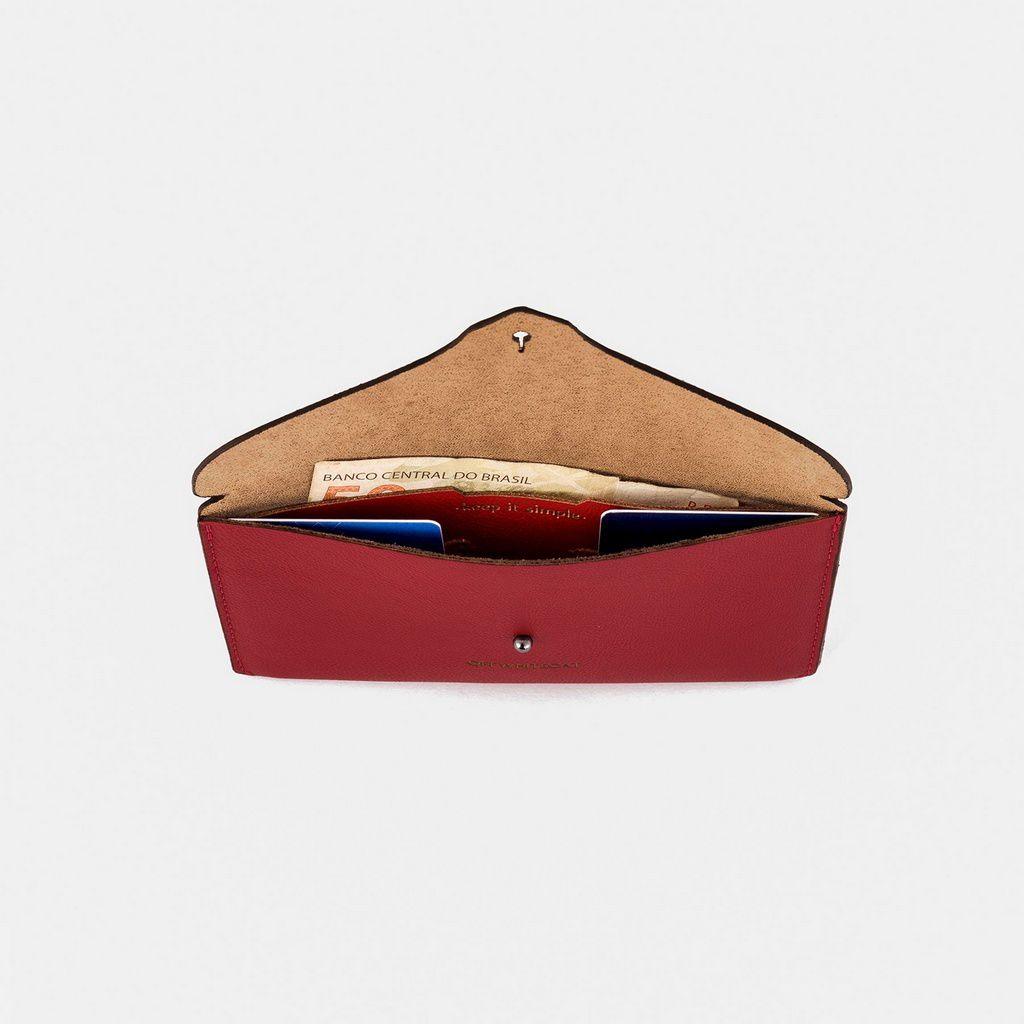Carteira 'Nina' Red-Off White Cat-