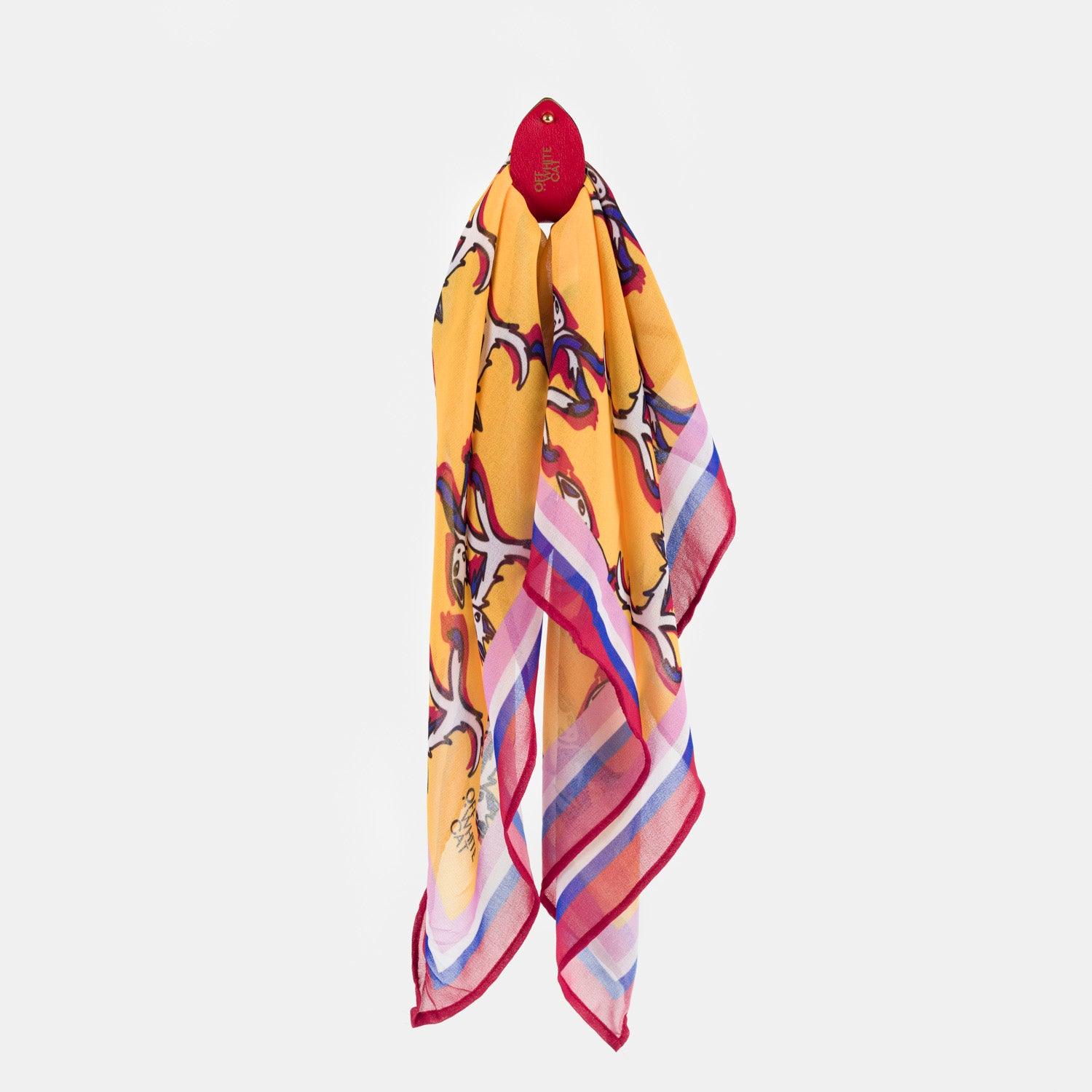 Lenço Amarelo-Off White Cat-