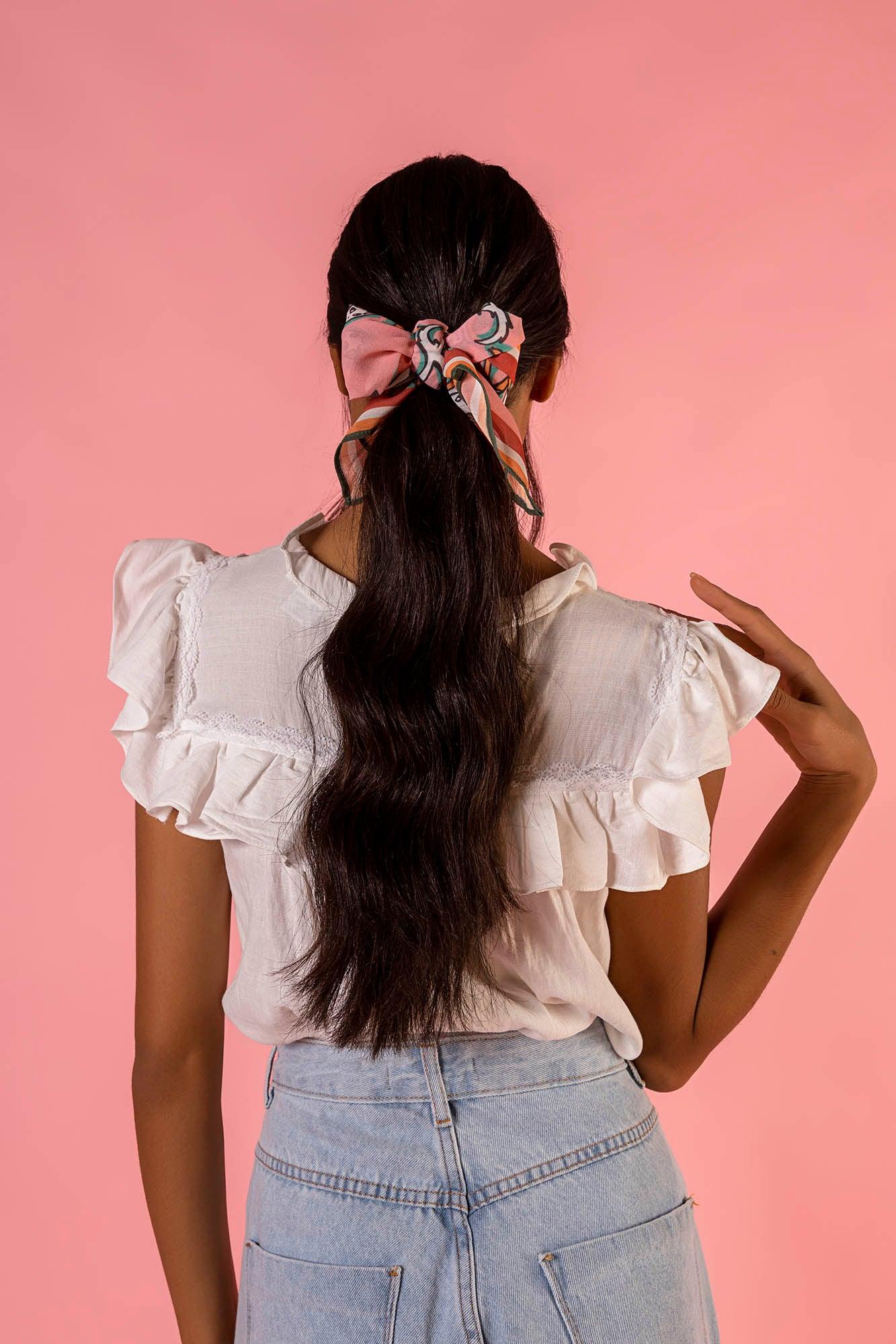 Lenço Rosa-Off White Cat-