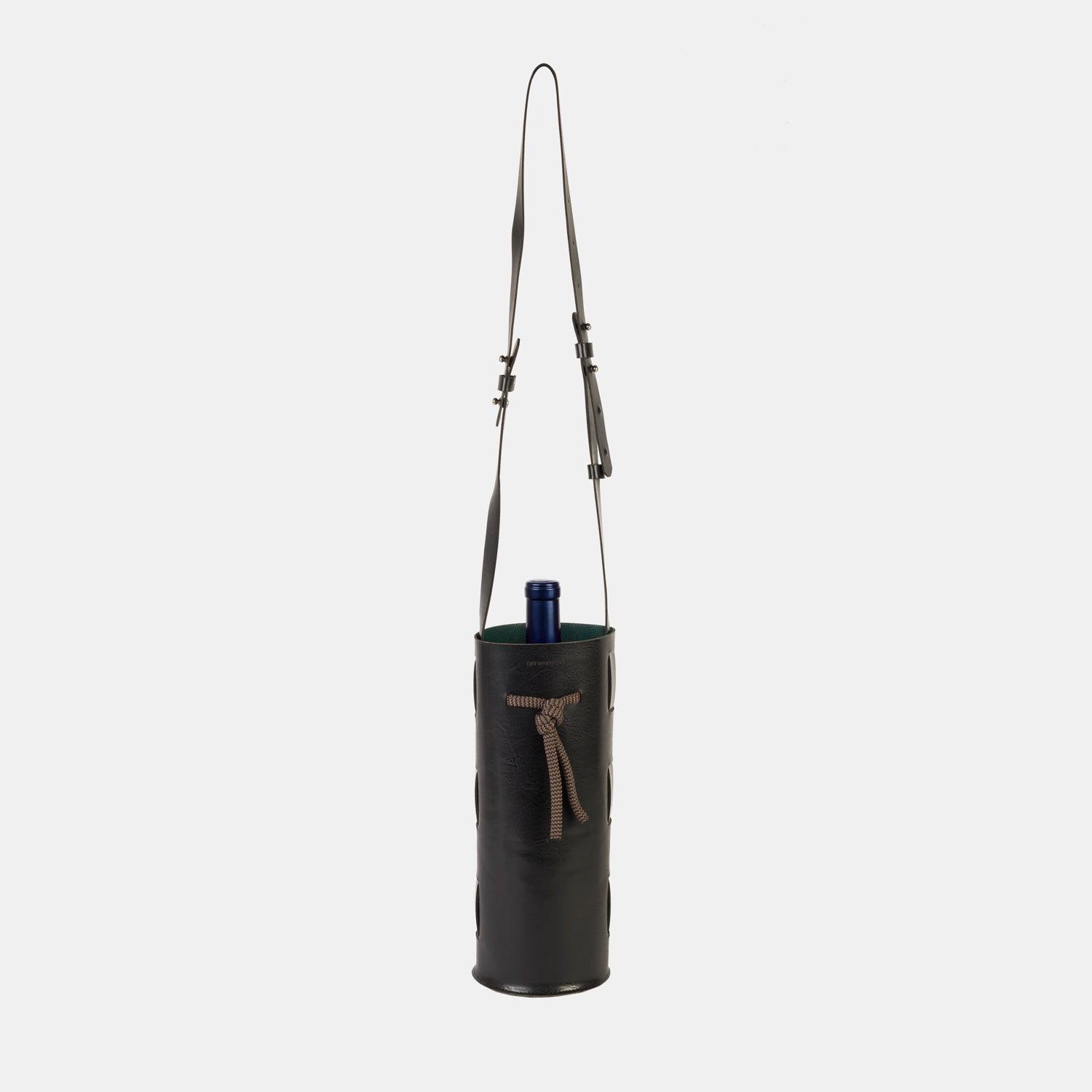 Porta Vinho Black-Off White Cat-