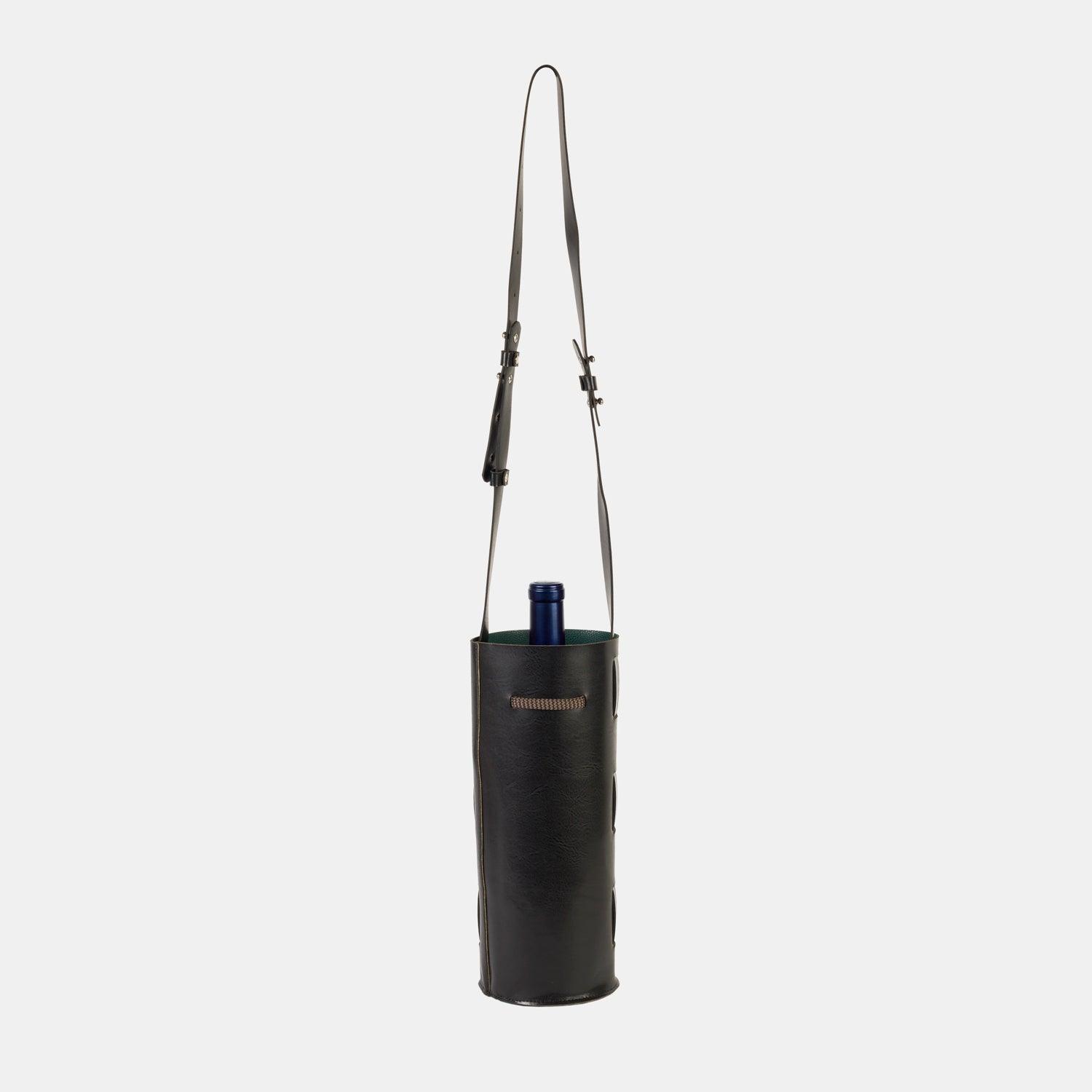 Porta Vinho Black-Off White Cat-
