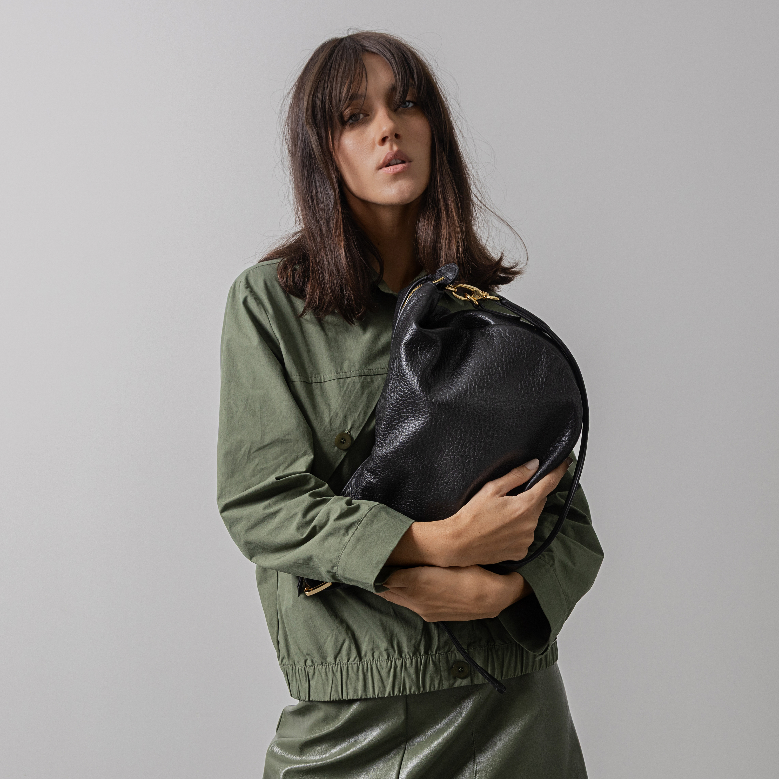 Bolsa 'Zoe' Couro - Black