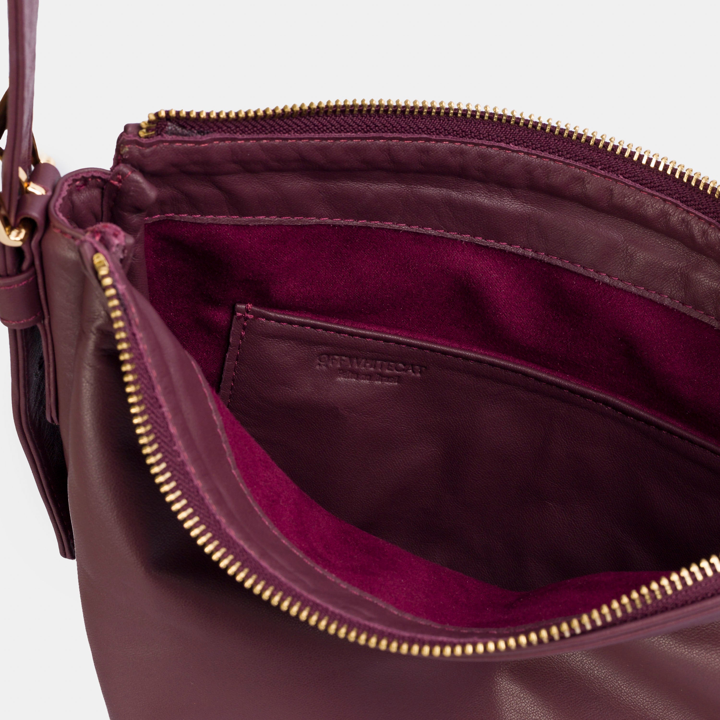 Bolsa 'Mini Zoe' Couro - Bordeaux