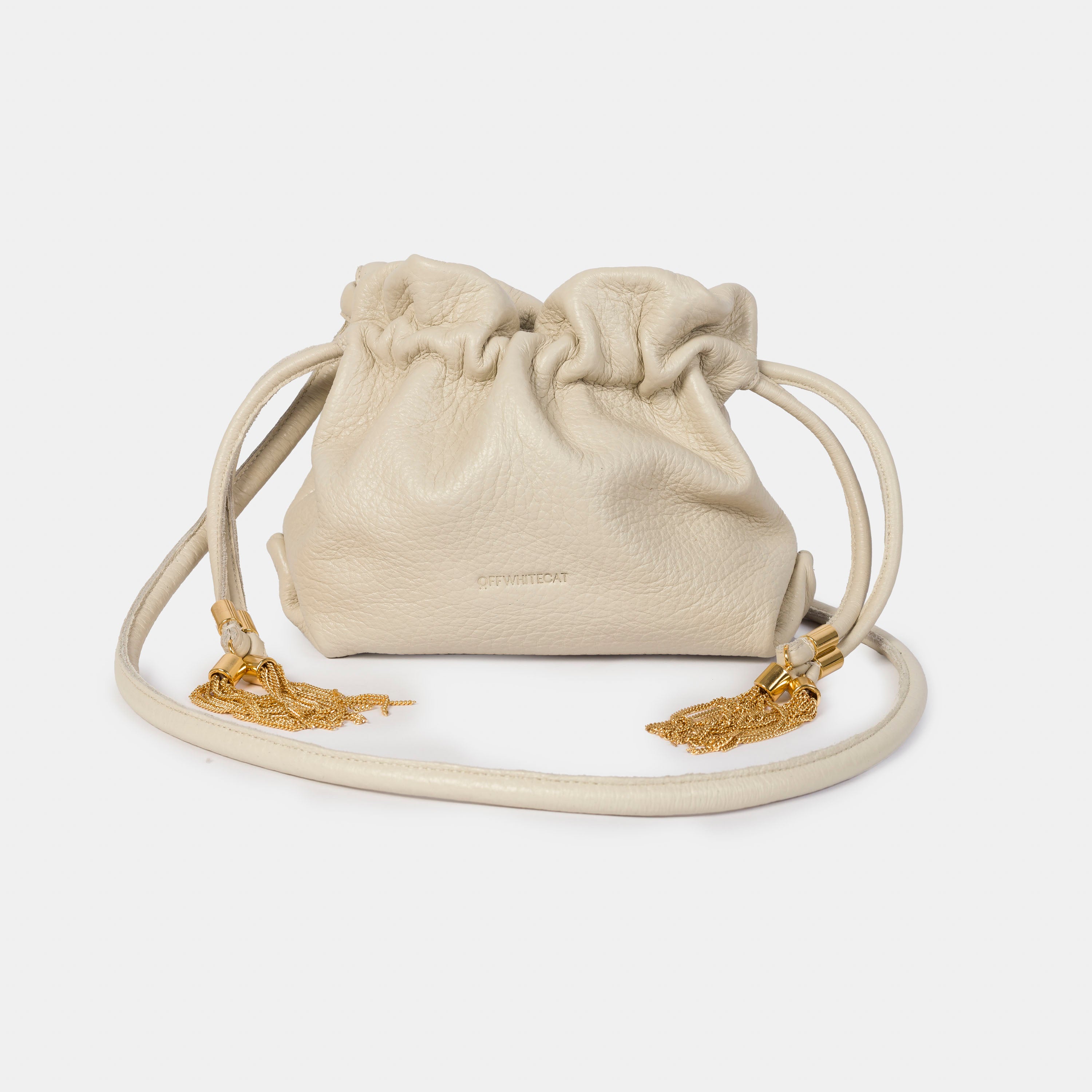 Bolsa 'Mitza' Couro - Off White