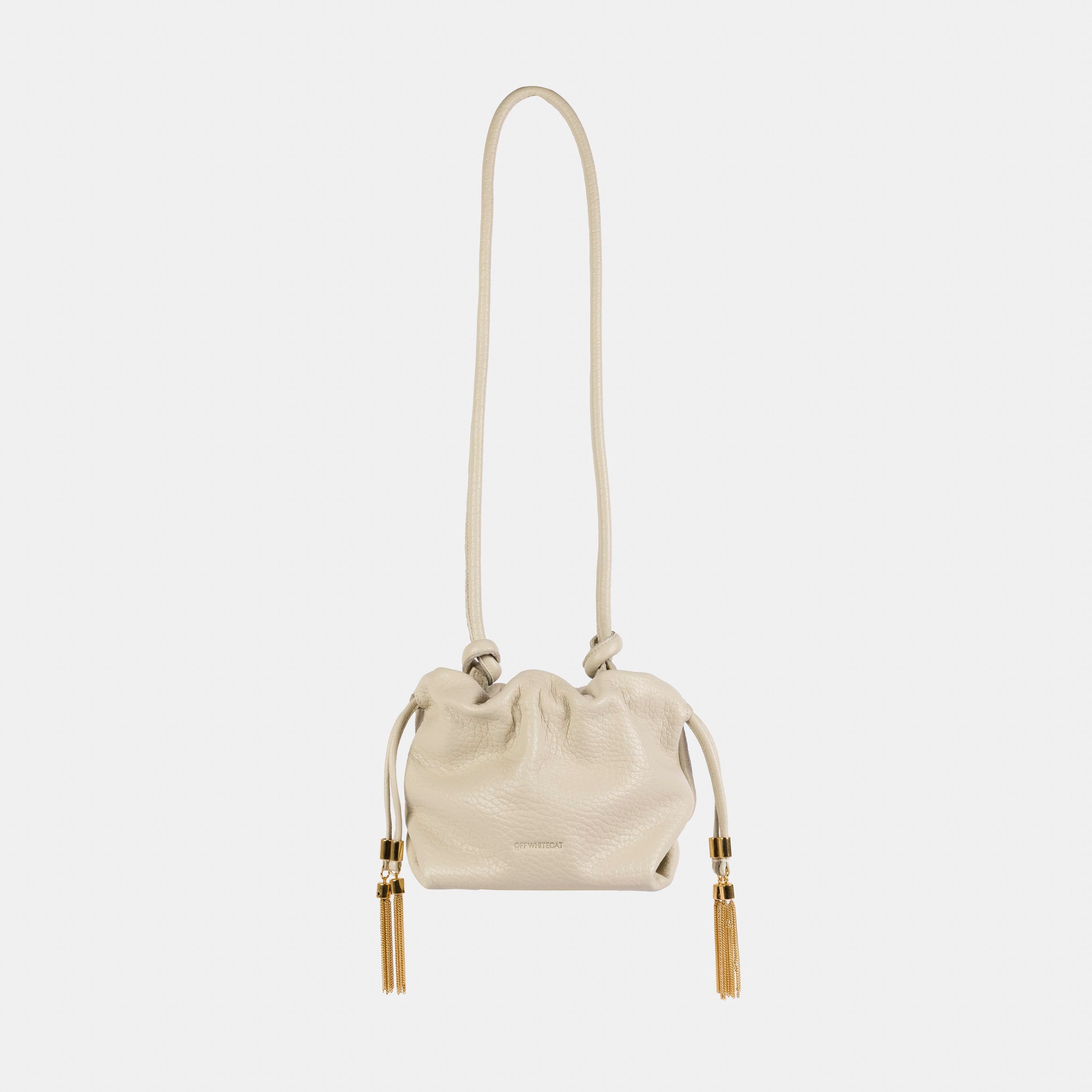 Bolsa 'Mitza' Couro - Off White
