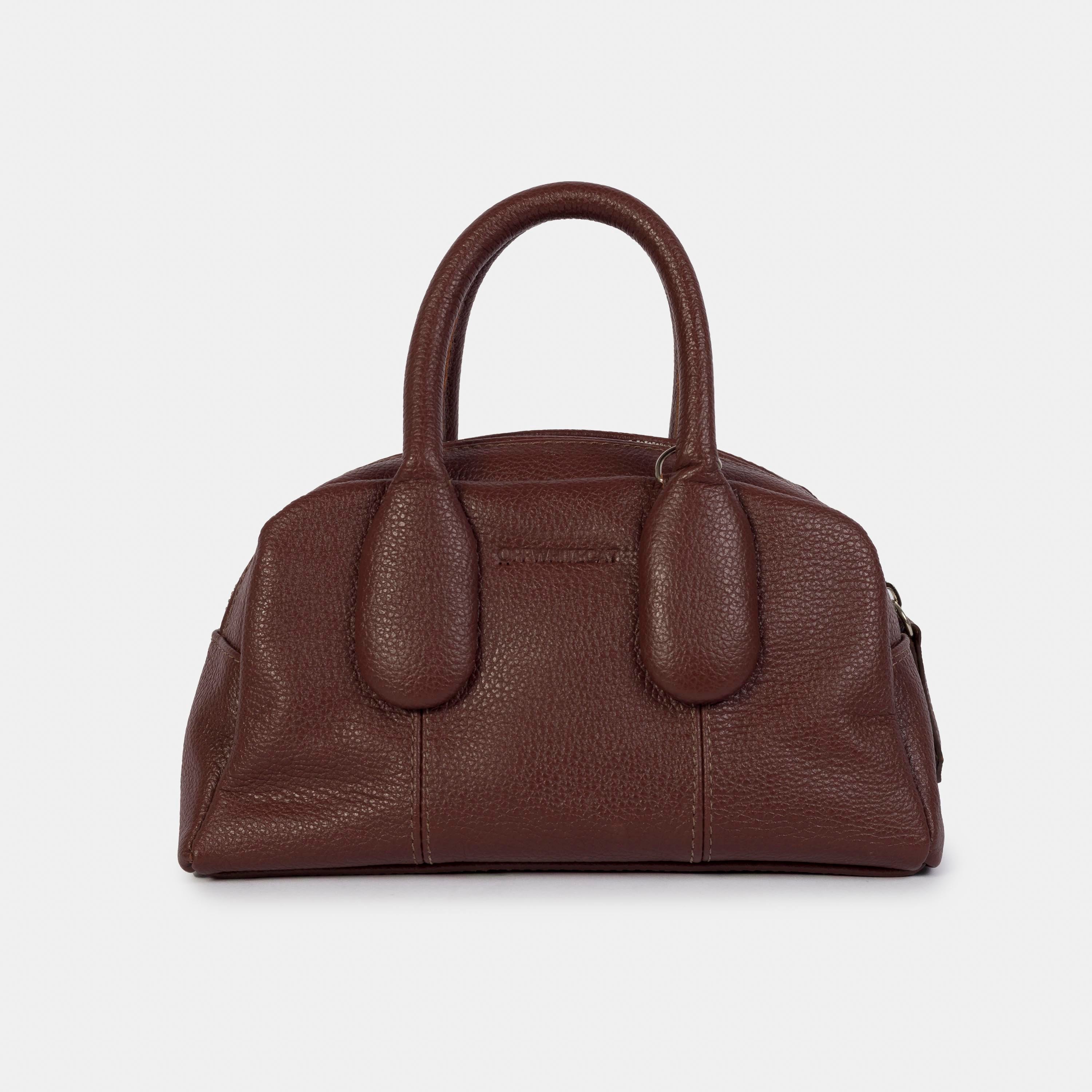 Bolsa 'Mini Suki' Couro Brandy